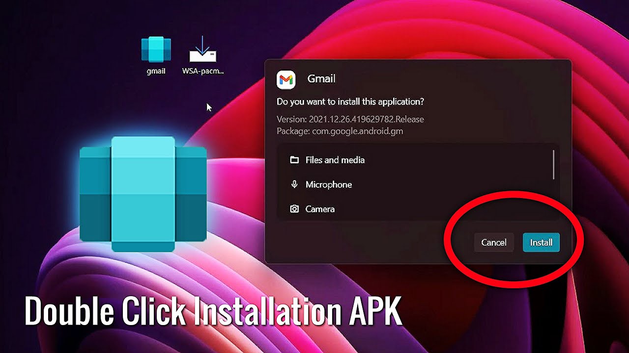نصب APK های اندروید با دابل کلیک کردن در ویندوز 11